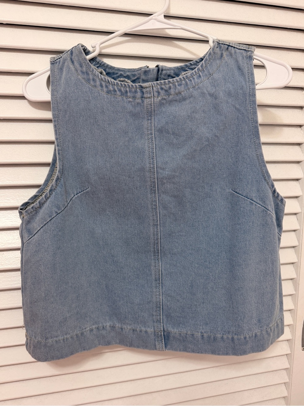 Denim Sleeveless Crop Top